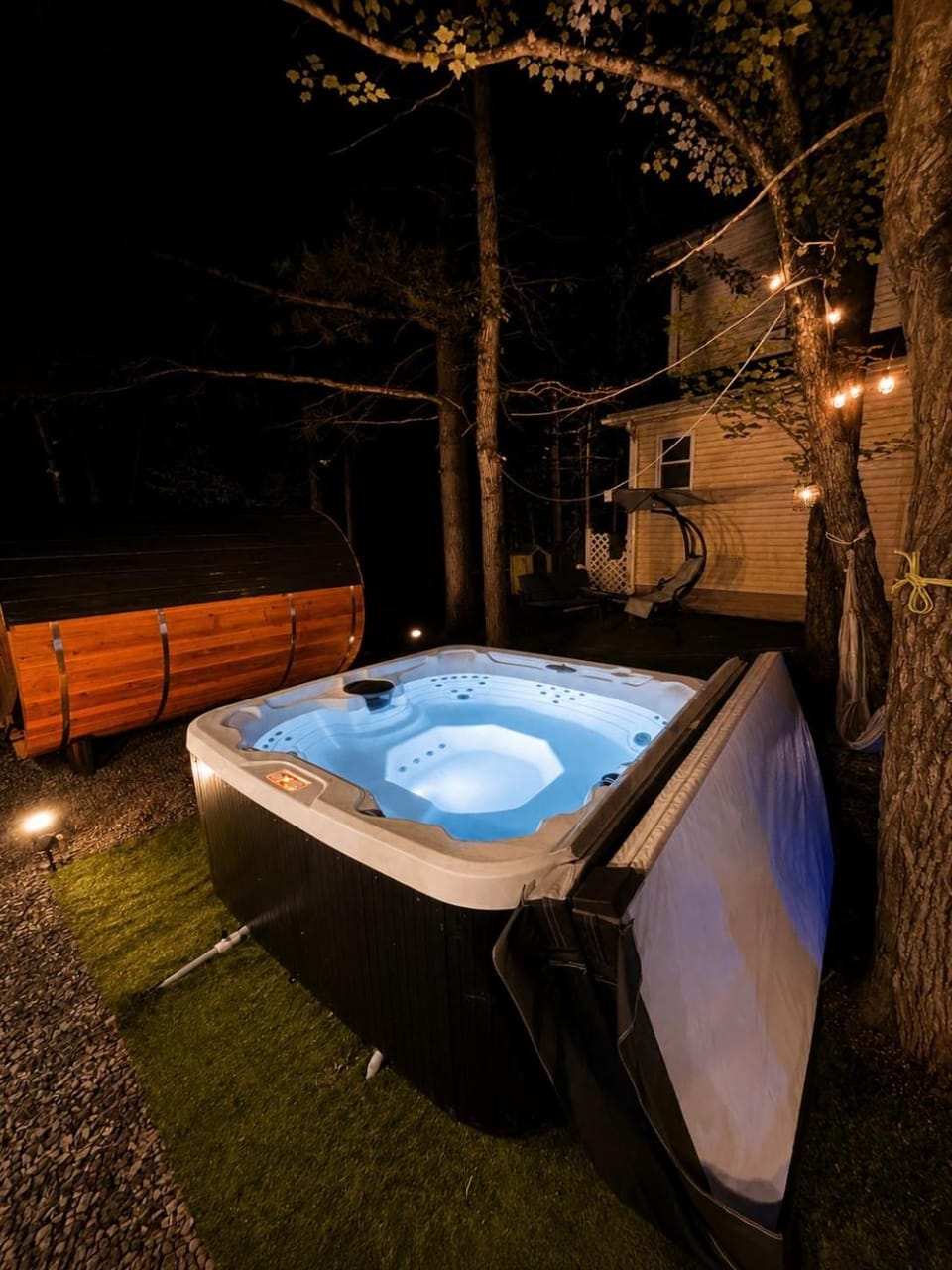 Night, Natural landscape, Hot Tub, Hot Tub