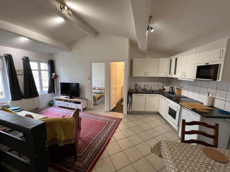 TV and multimedia, Kitchen or kitchenette, Living room, Photo of the whole room, Seating area, Dining area, dishwasher, oven, stove