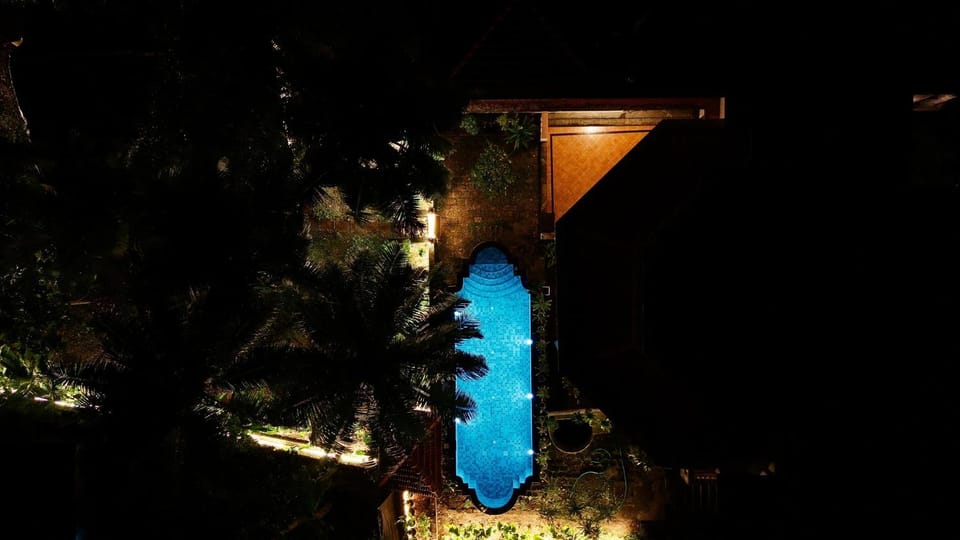 Night, Bird's eye view, Pool view, Swimming pool, Swimming pool