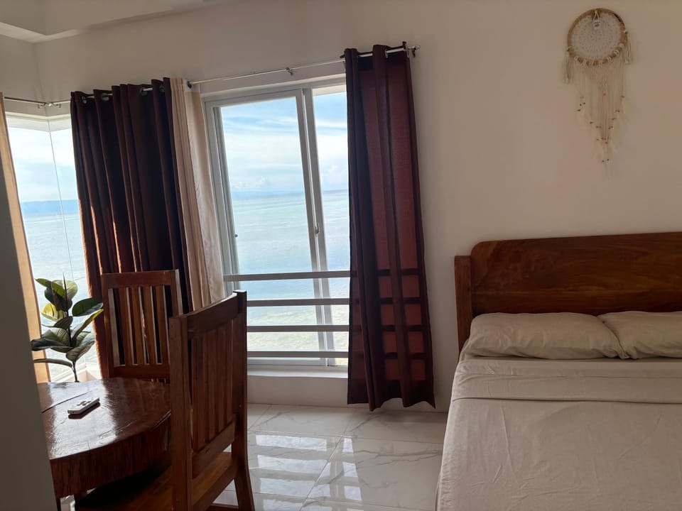 Bed, Bedroom, Sea view