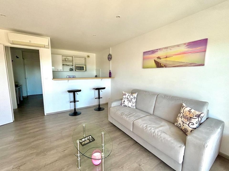 Grand studio climatisé, piscine, plage 5mn, parking gratuit Apartment in Antibes