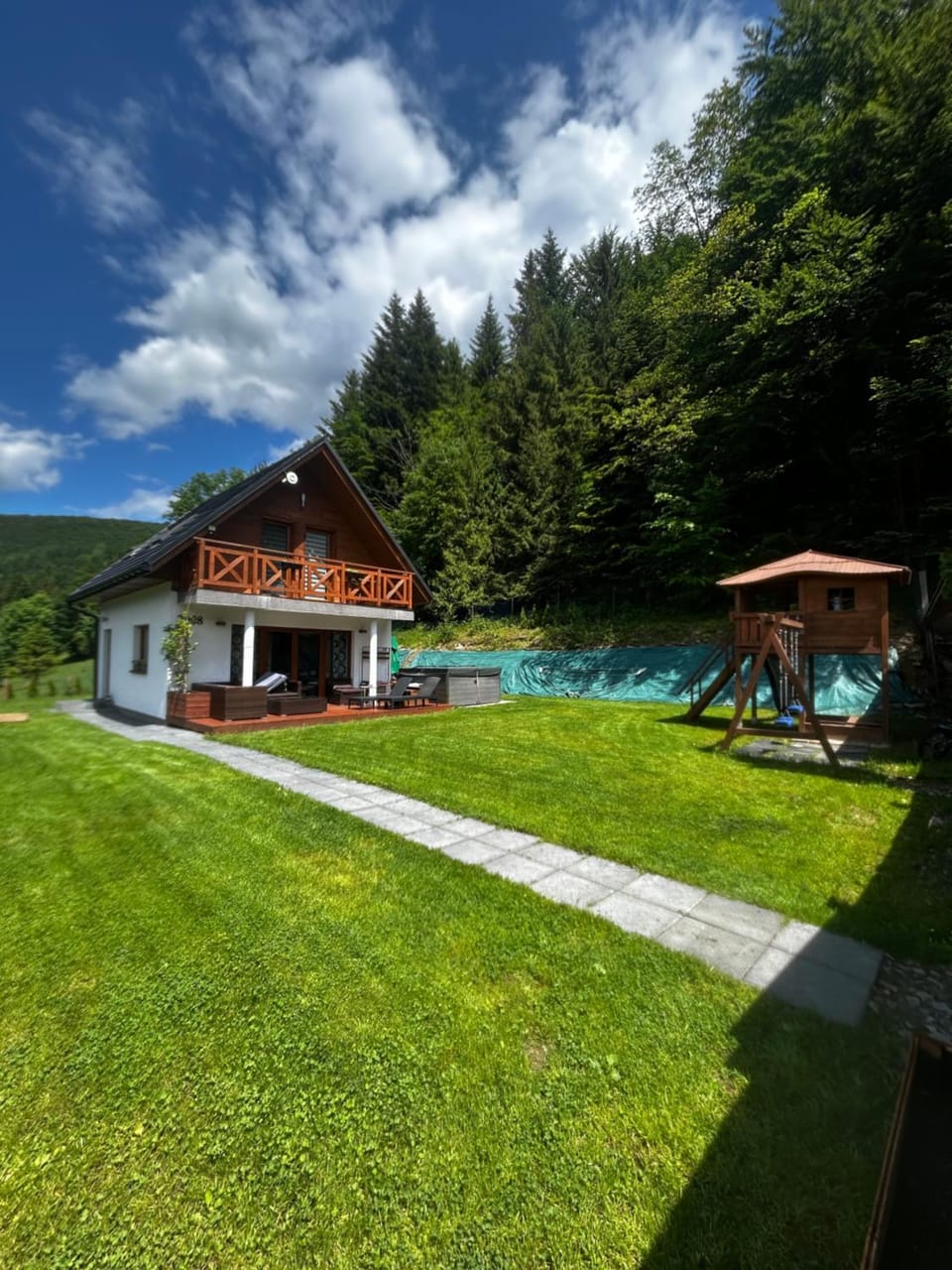 Property building, Garden view
