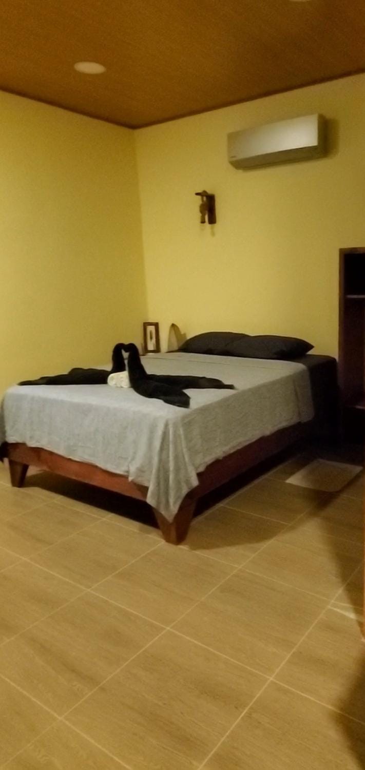 Bed, air conditioner