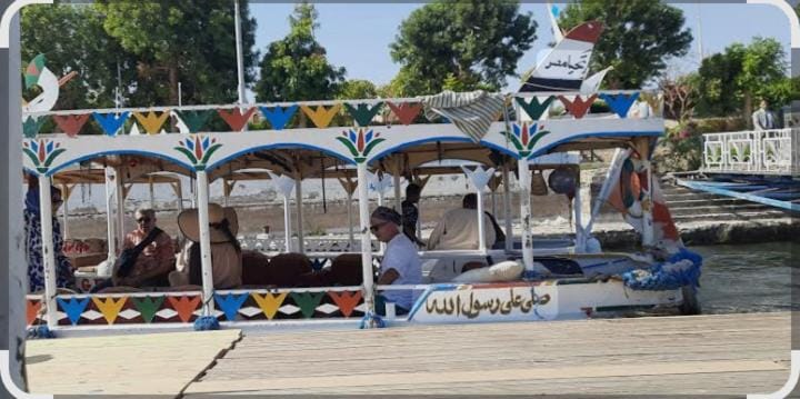 Elbess For Tourism Docked boat in Luxor