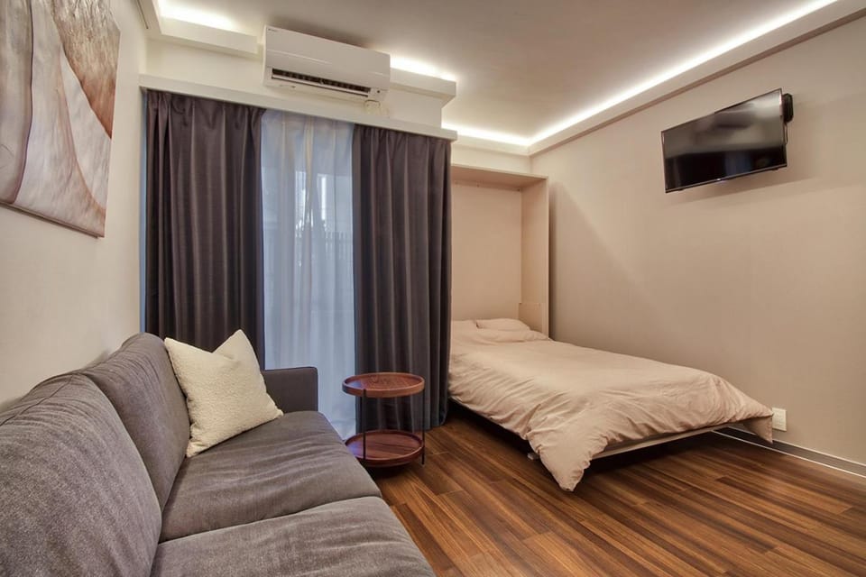 Bed, Living room, Bedroom, air conditioner