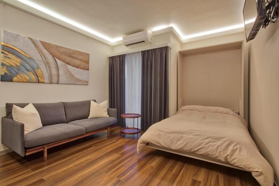 Bed, Living room, Bedroom