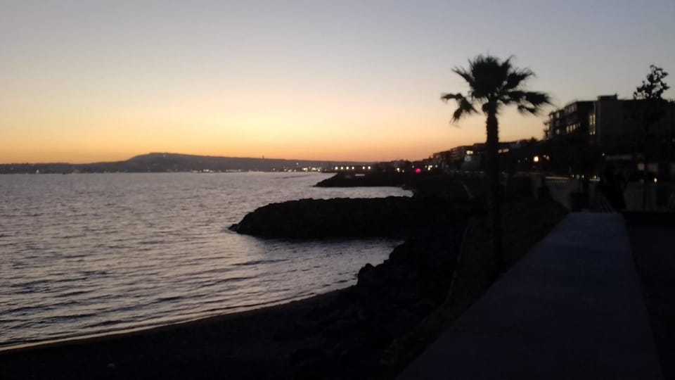 Beach, Sea view, Sunset