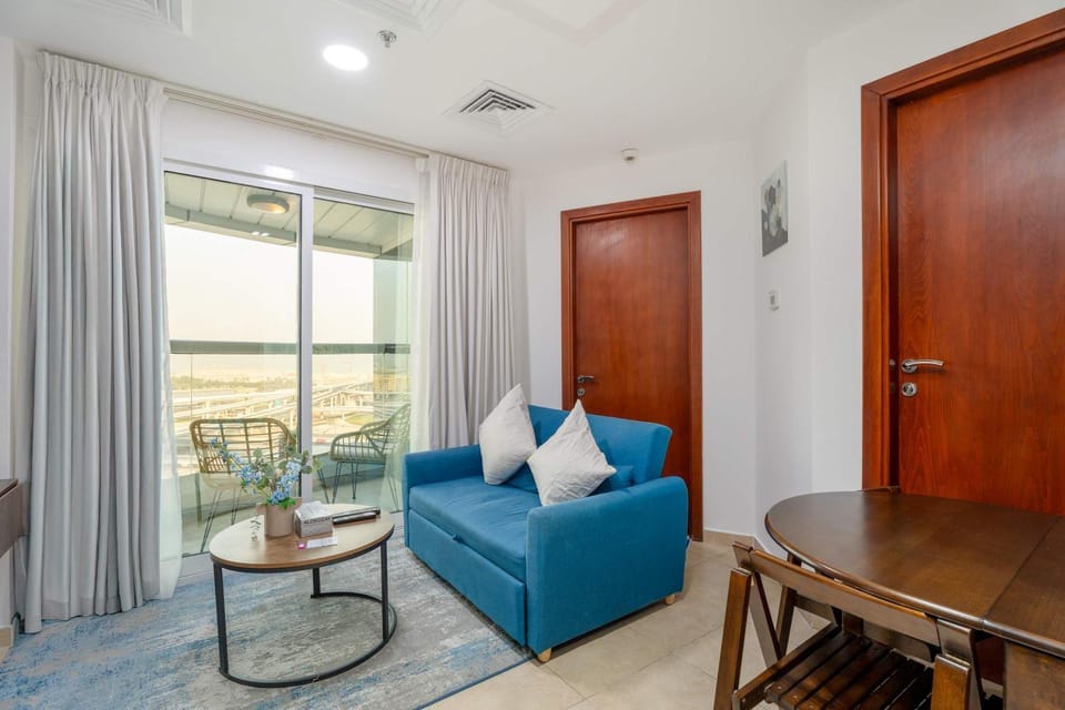 Modern 1BR with City View - Balcony - Near Metro Apartment in Dubai