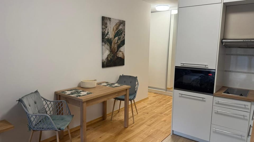 Kitchen or kitchenette, Living room, Dining area, oven, stove