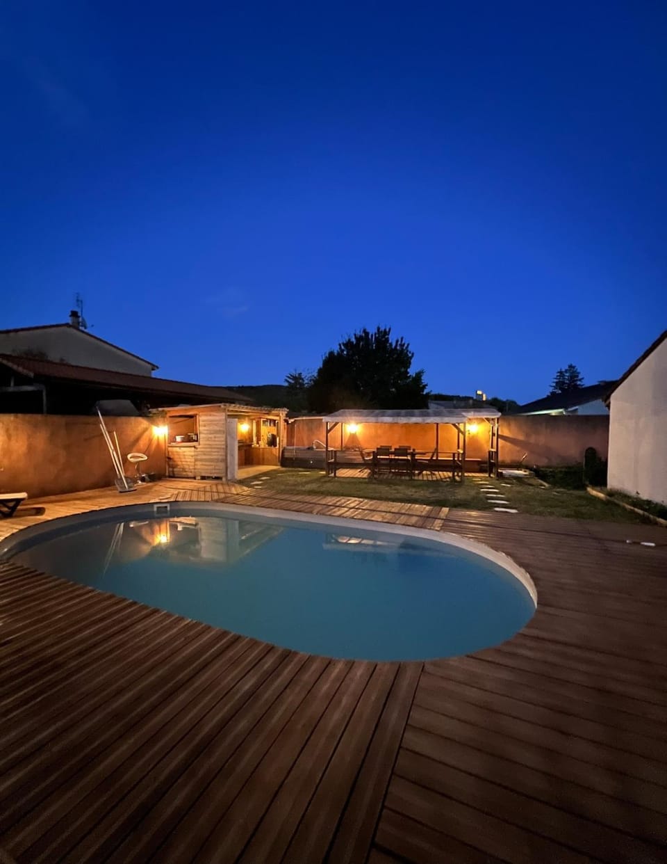 Night, Swimming pool, Swimming pool
