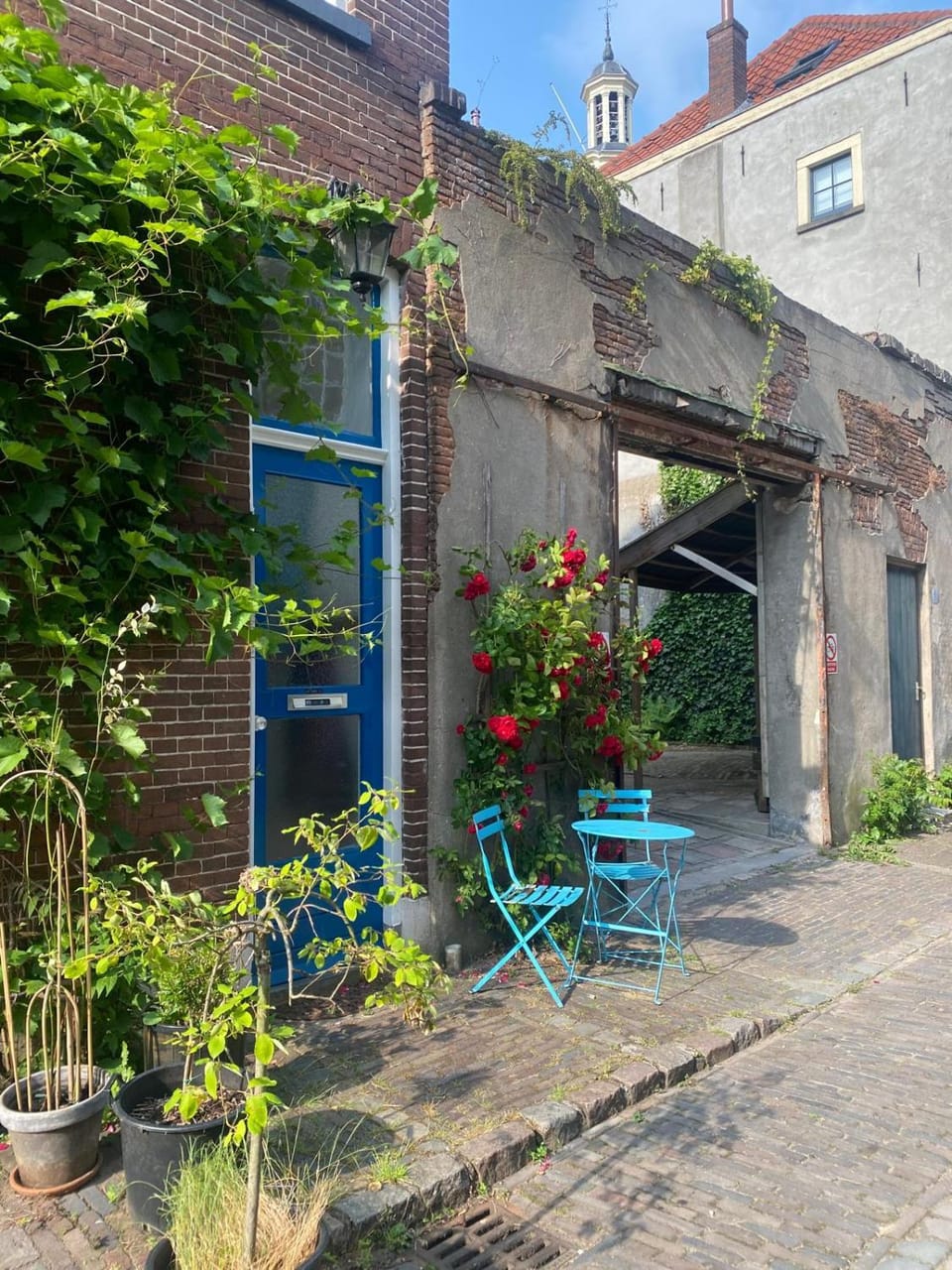 Property building, Patio, Spring, Day
