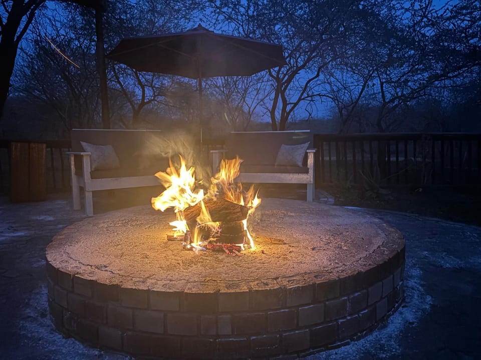 Patio, fireplace