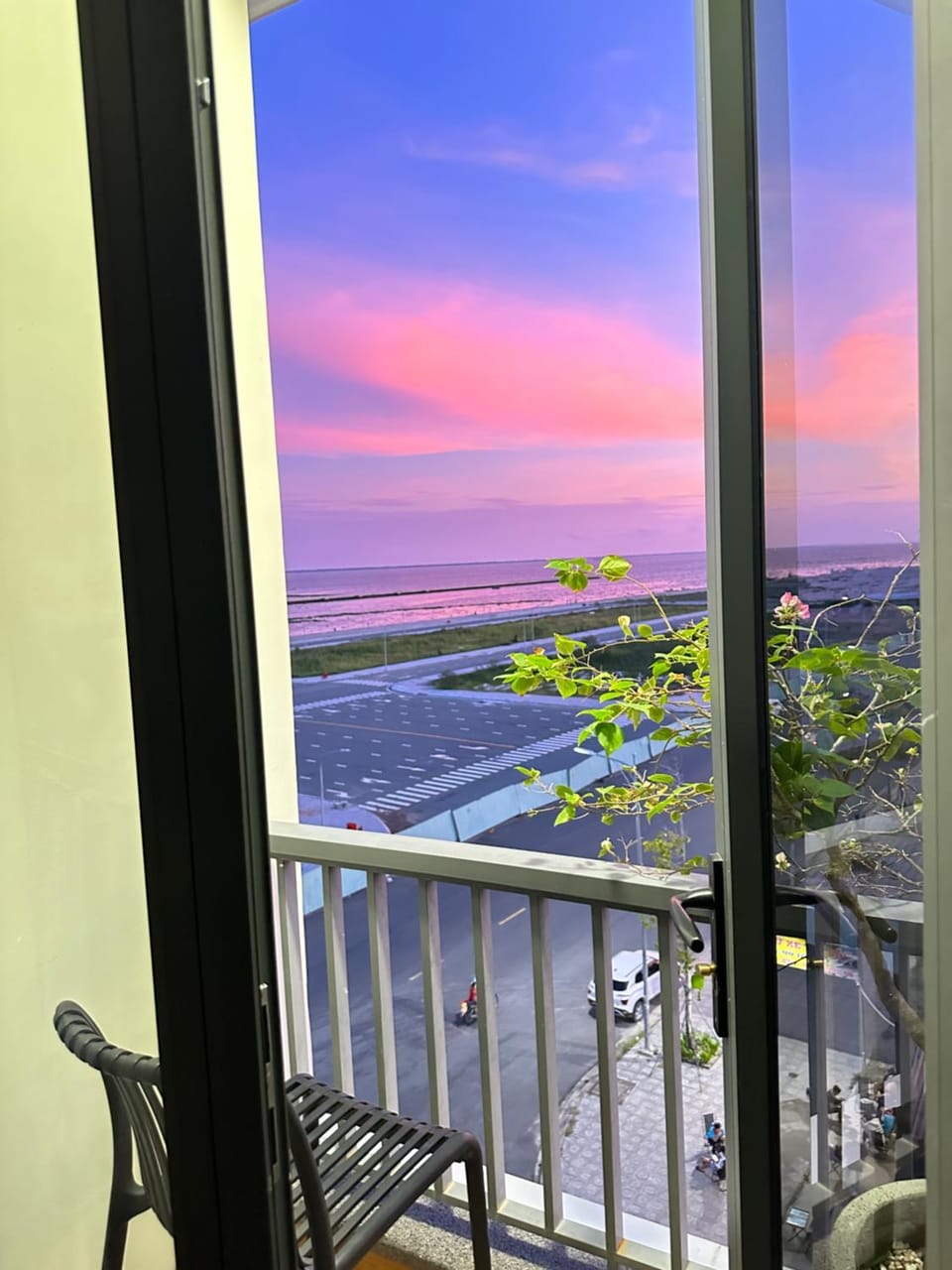 Natural landscape, View (from property/room), Balcony/Terrace, Sea view, Sunset