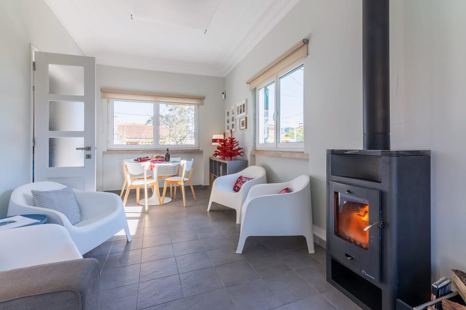 Living room, fireplace