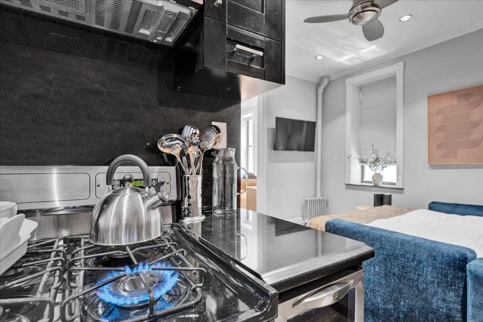 Kitchen or kitchenette, Dining area, stove