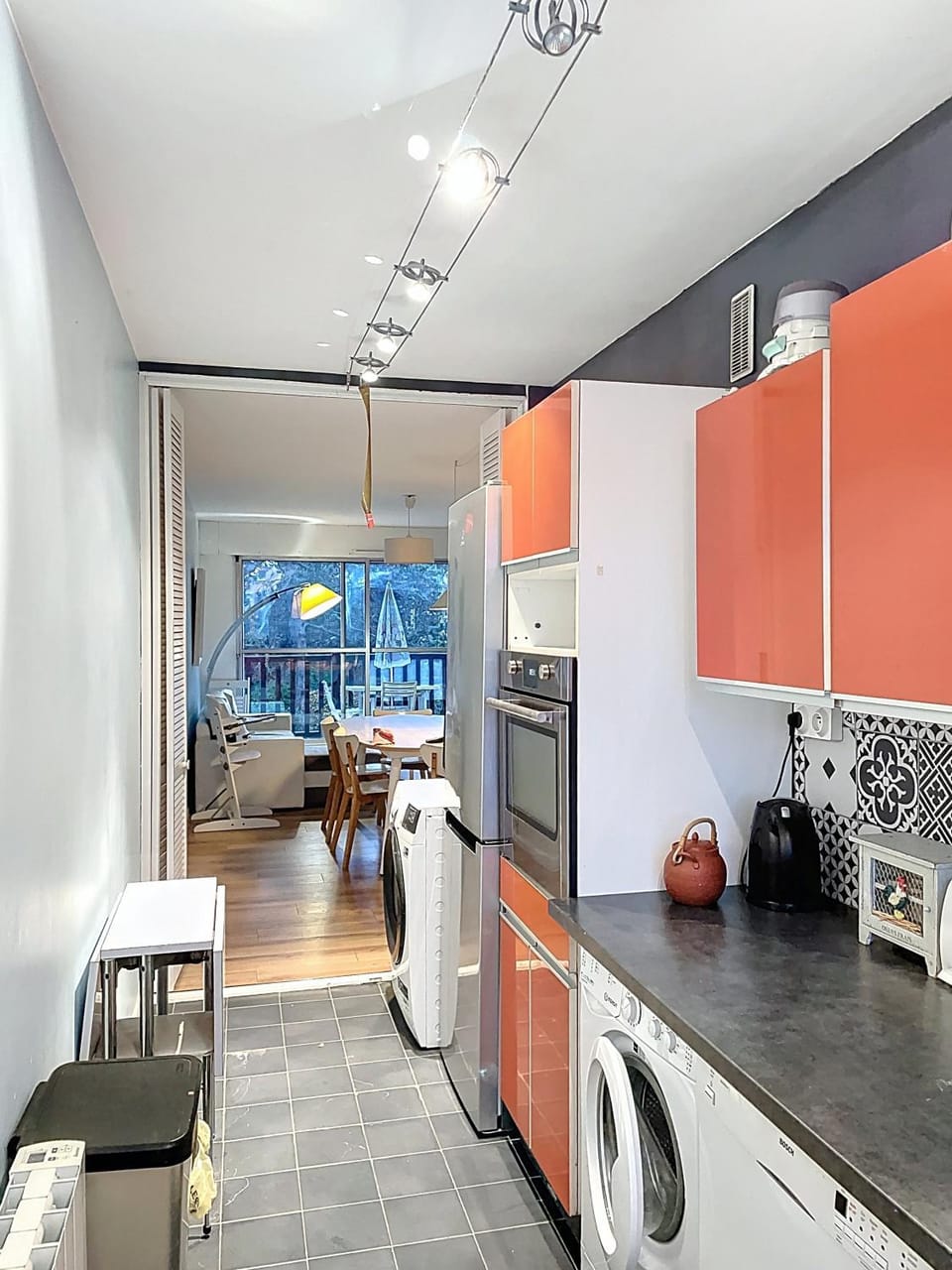 Kitchen or kitchenette, dishwasher, oven, pet friendly, stove, toaster, washing machine, dryer