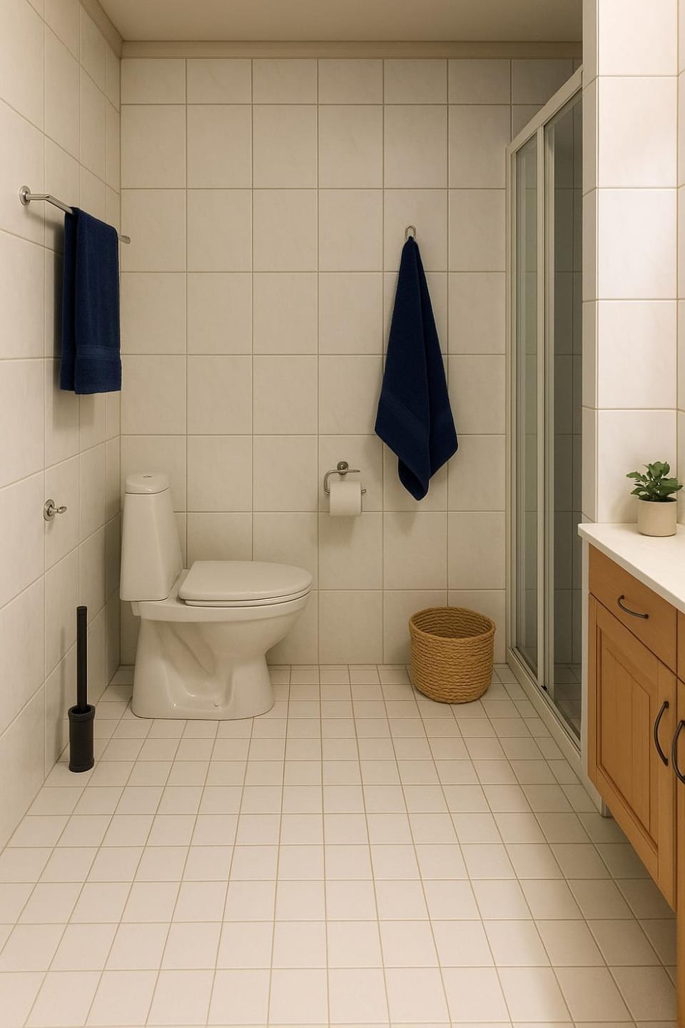 Shower, Toilet, Bathroom, towels