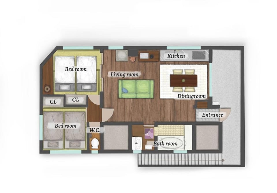 65m2 Free parking Modern Japanese style Toys for kids Great sunlight Kids can relax Apartment in Saitama