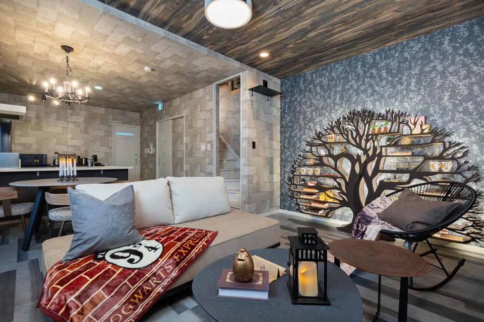Kitchen or kitchenette, Living room, Dining area