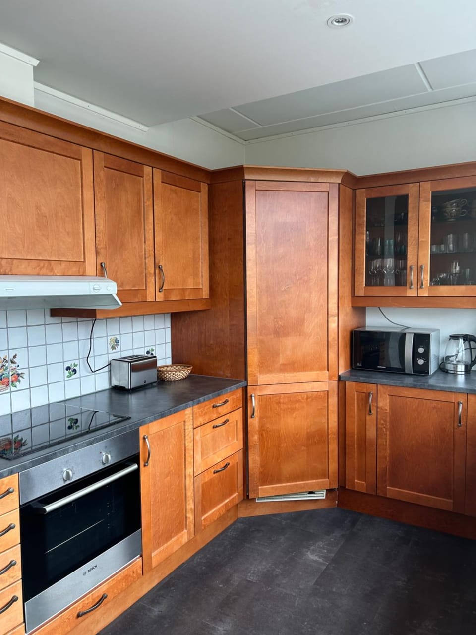 Kitchen or kitchenette, oven, stove