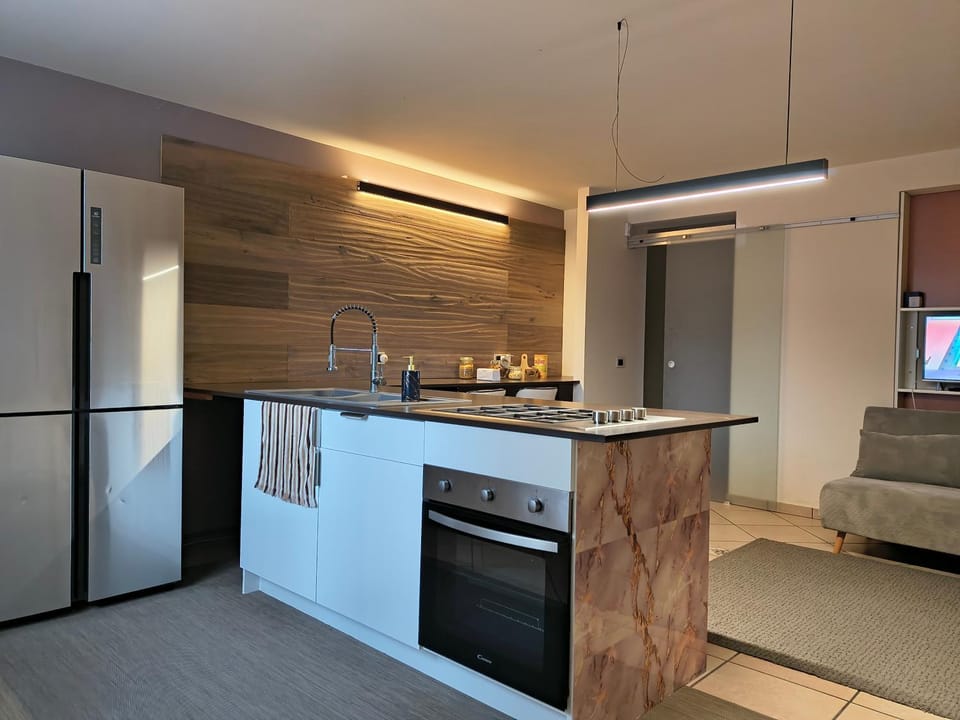 Living room, oven, stove