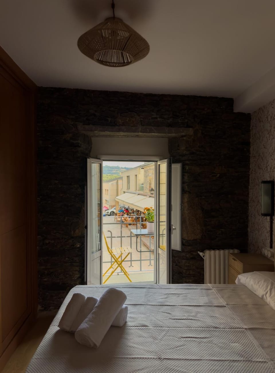 Bed, View (from property/room), Photo of the whole room, Bedroom, towels