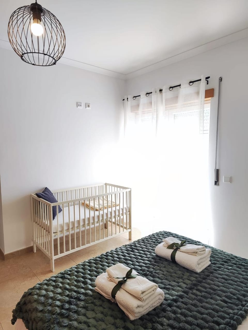 Property building, Bedroom, cot