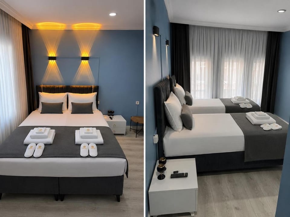Bed, Bedroom, towels