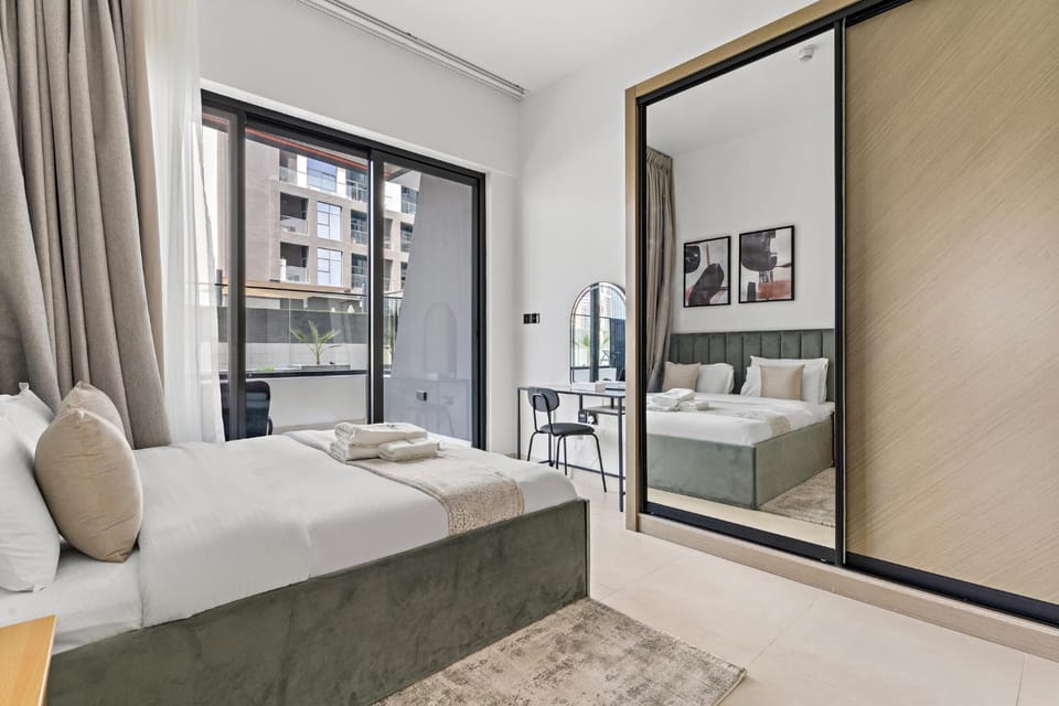 Burj Khalifa View 2BR at Binghatti Canal Apartment in Dubai