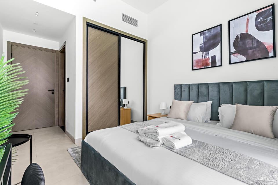 Burj Khalifa View 2BR at Binghatti Canal Apartment in Dubai