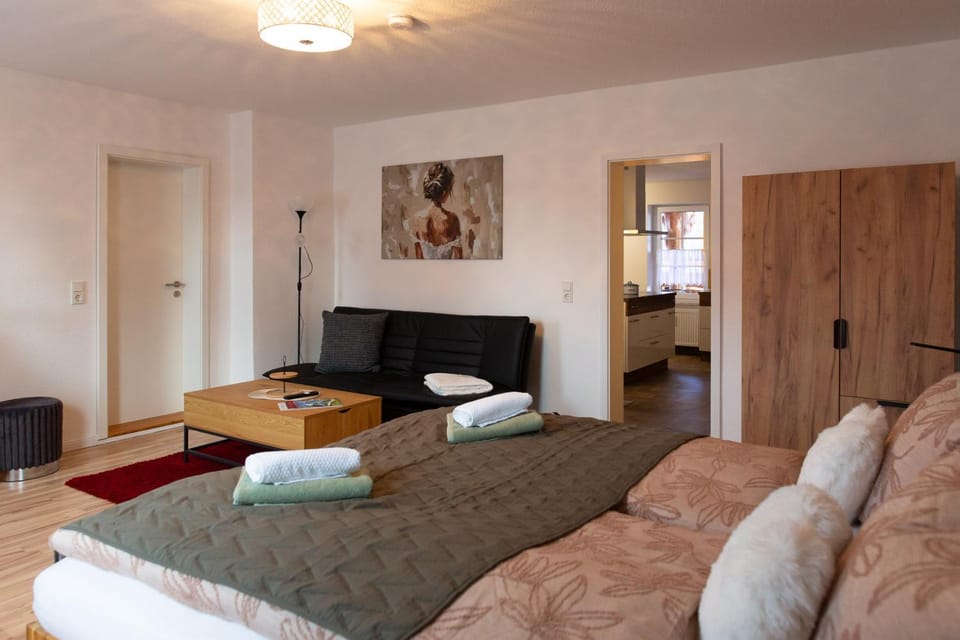 Bed, Living room, Bedroom