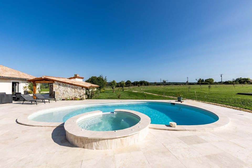 Property building, Living room, Swimming pool