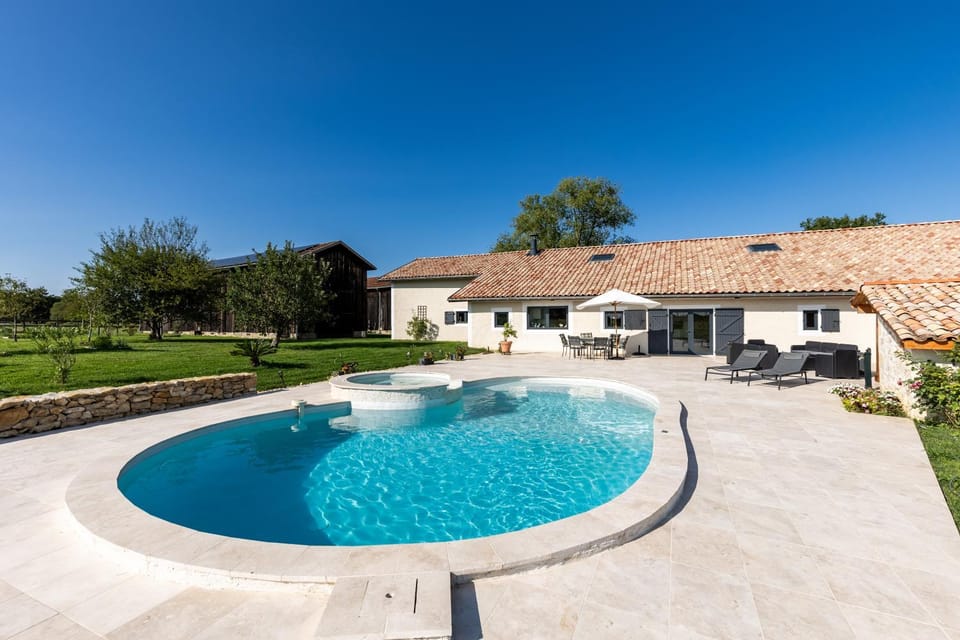 Property building, Living room, Swimming pool