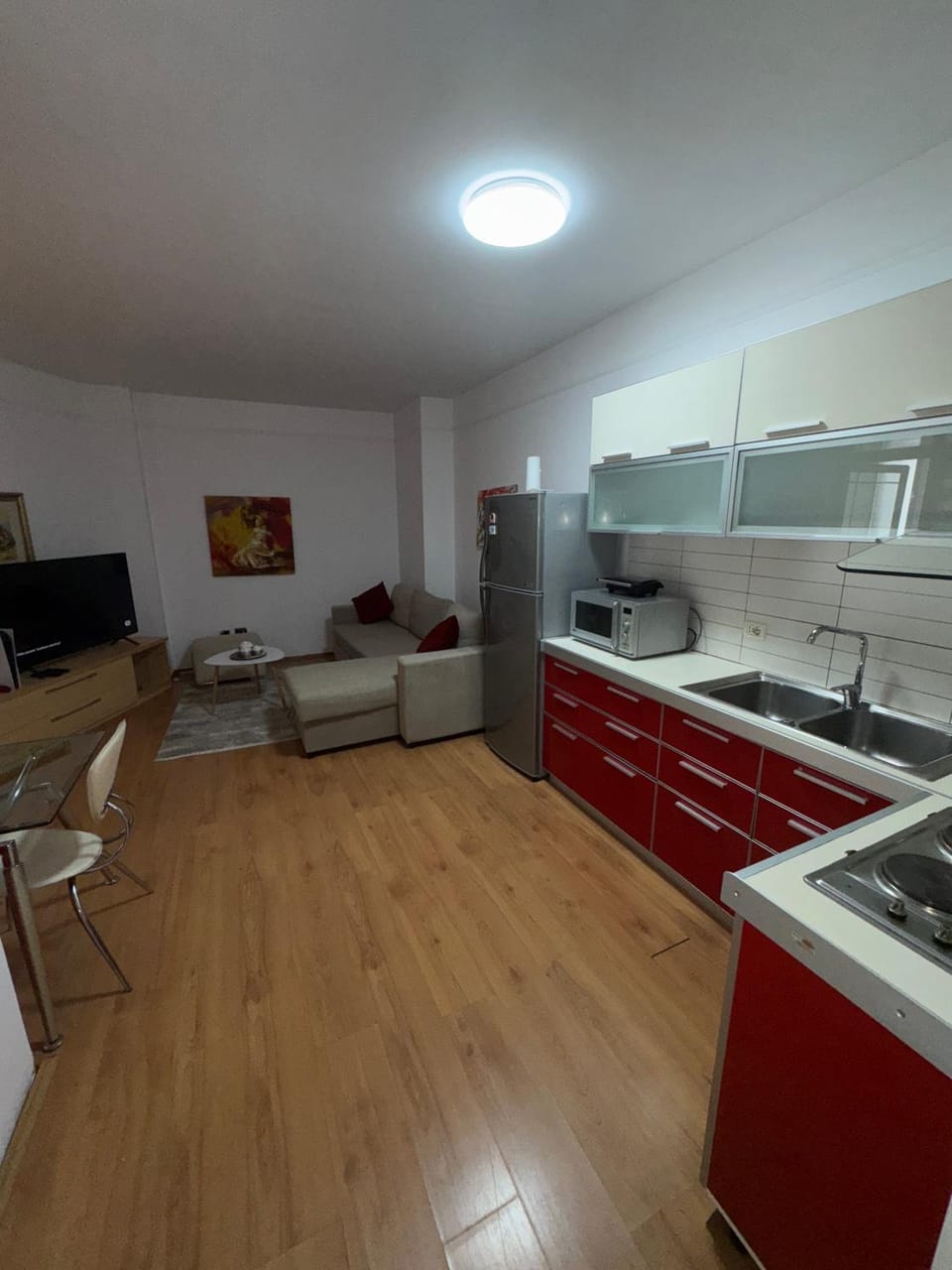 TV and multimedia, Kitchen or kitchenette, Living room, Photo of the whole room