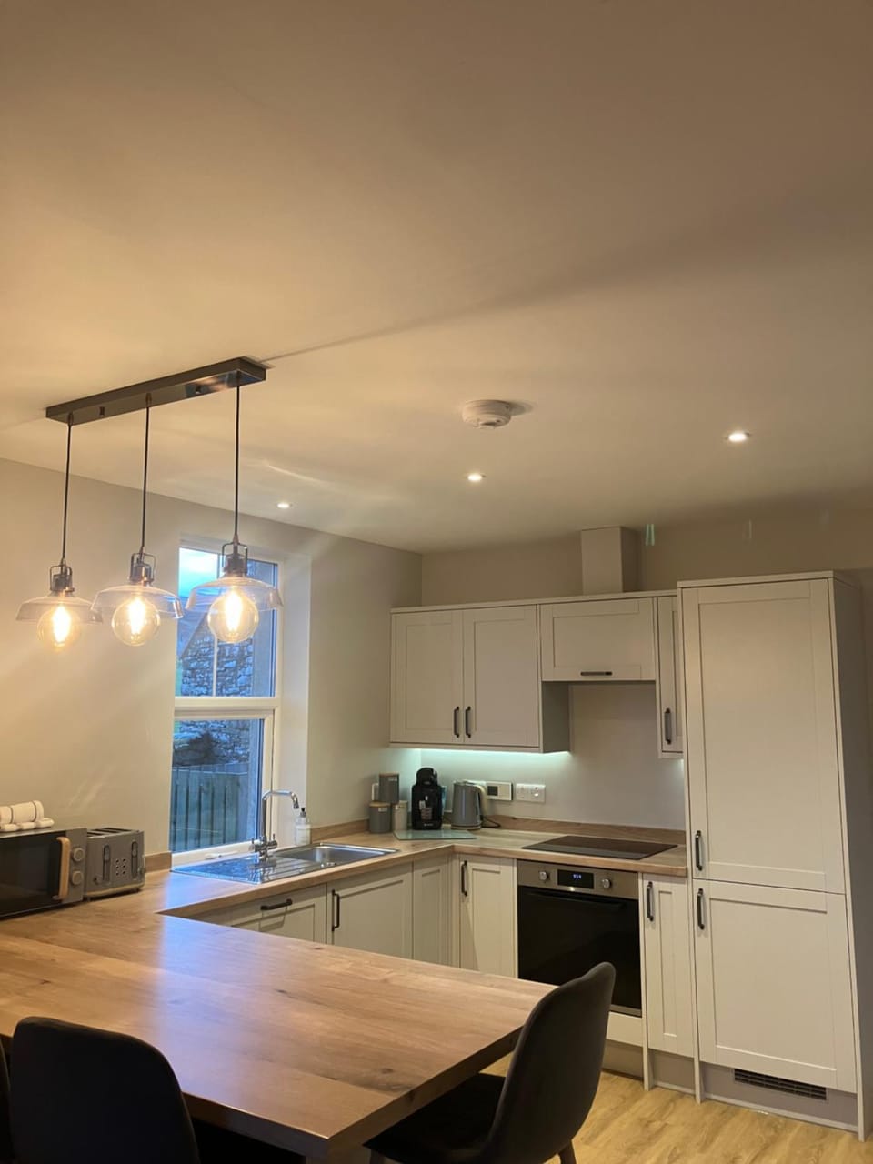 Kitchen or kitchenette, Dining area, dishwasher, oven, stove