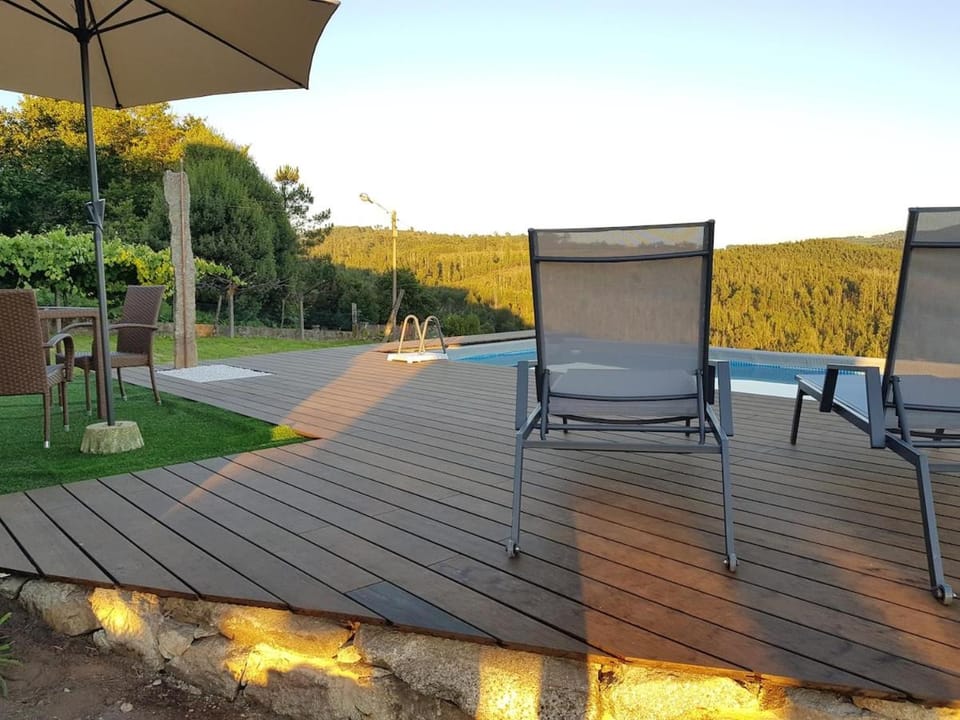 Natural landscape, Garden, Garden view, Pool view, Swimming pool, sunbed