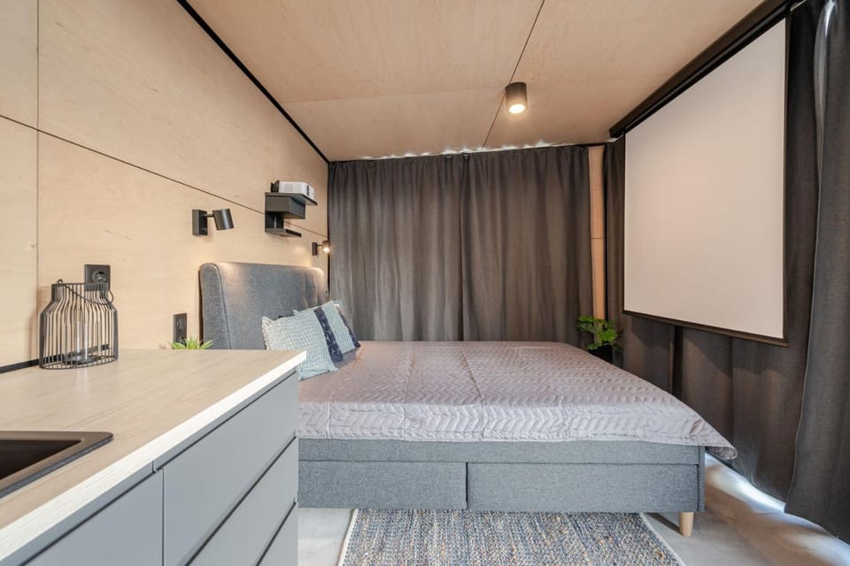 Bed, TV and multimedia, Living room, Bedroom