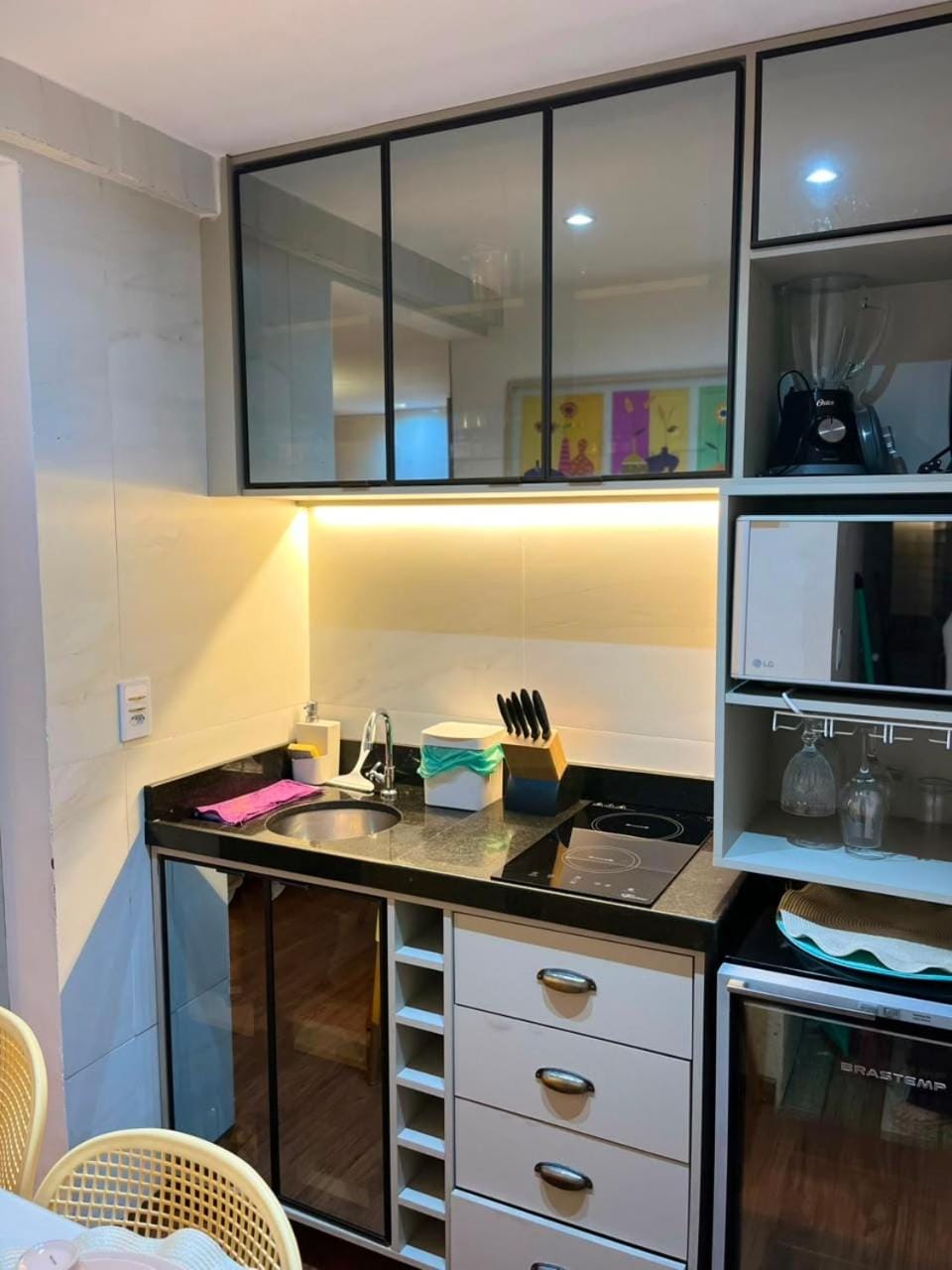 Kitchen or kitchenette, oven, stove