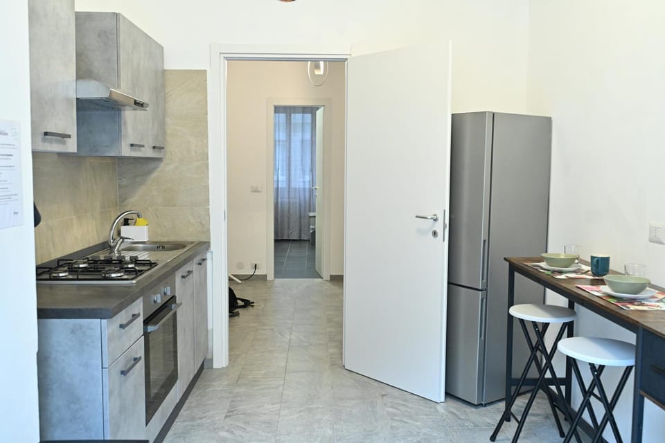 Kitchen or kitchenette, oven, stove