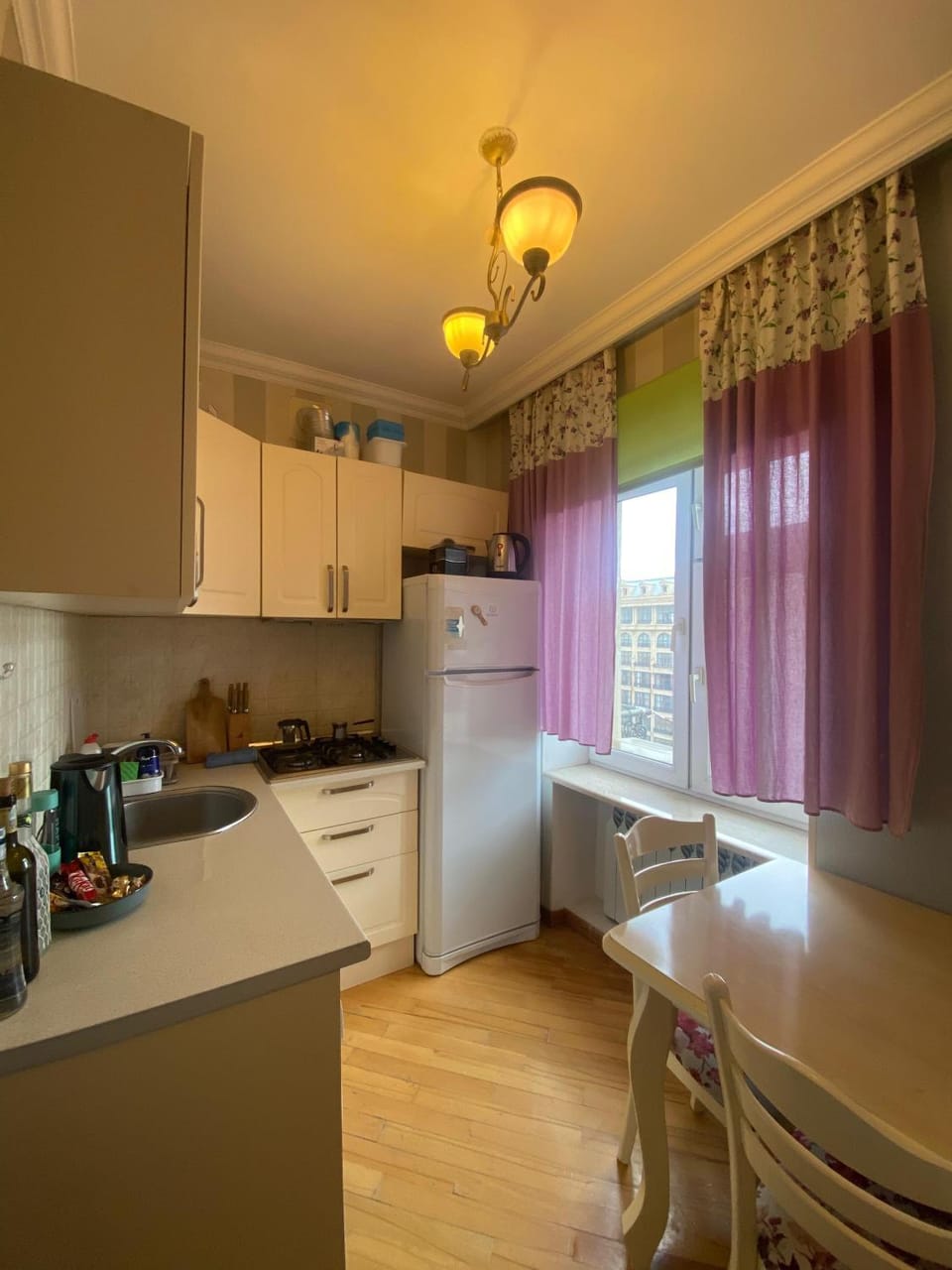 Balcony with Sea View Near Flame Towers Apartment in Baku