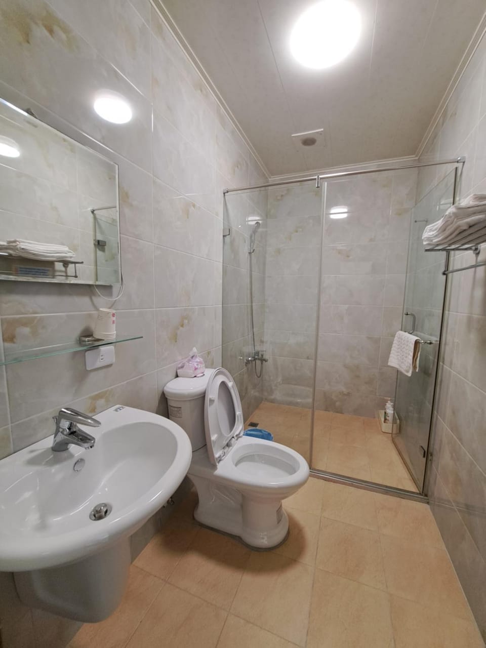 Shower, Toilet, Bathroom, towels