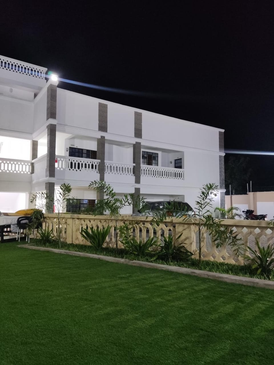 Property building, Night, Garden view