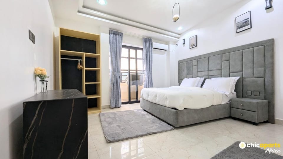 Bed, Photo of the whole room, Bedroom, air conditioner