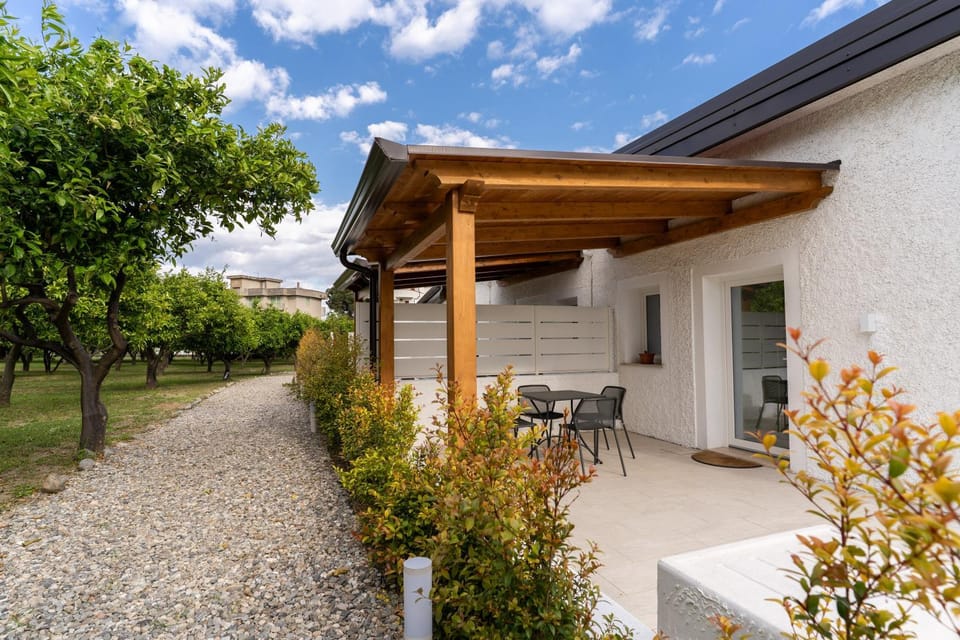 Property building, Patio, Garden, Dining area, Garden view