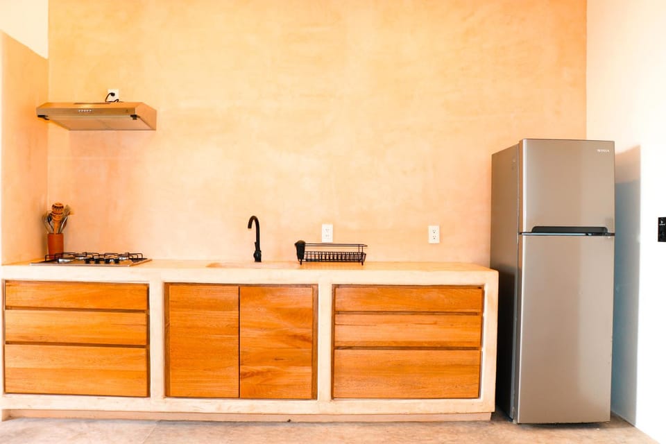 Kitchen or kitchenette, oven