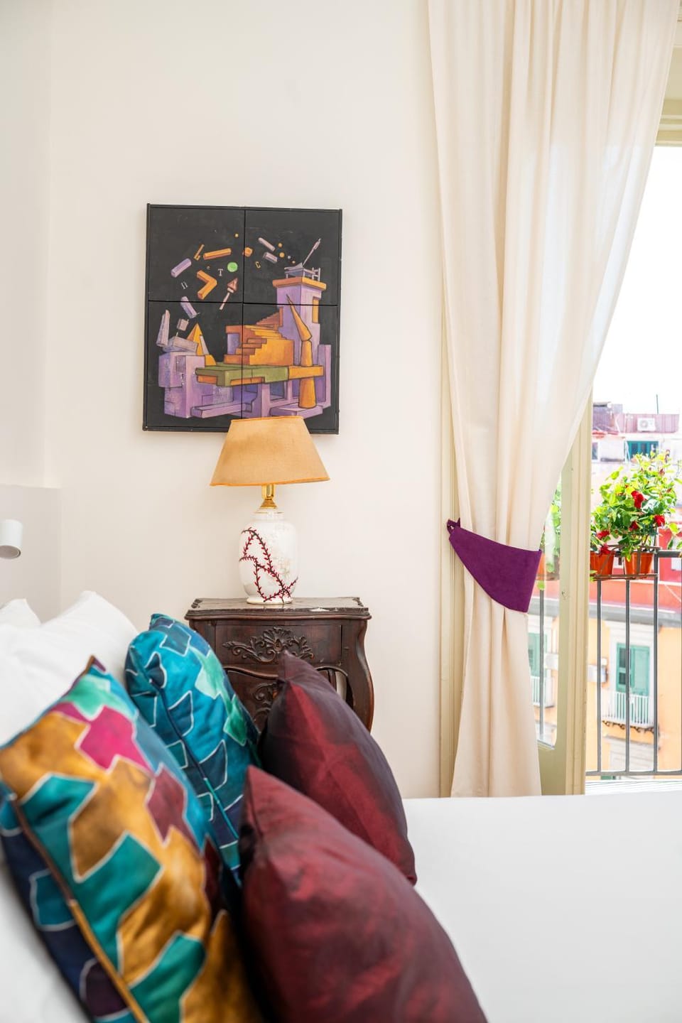 Bed, Balcony/Terrace, Decorative detail, Bedroom