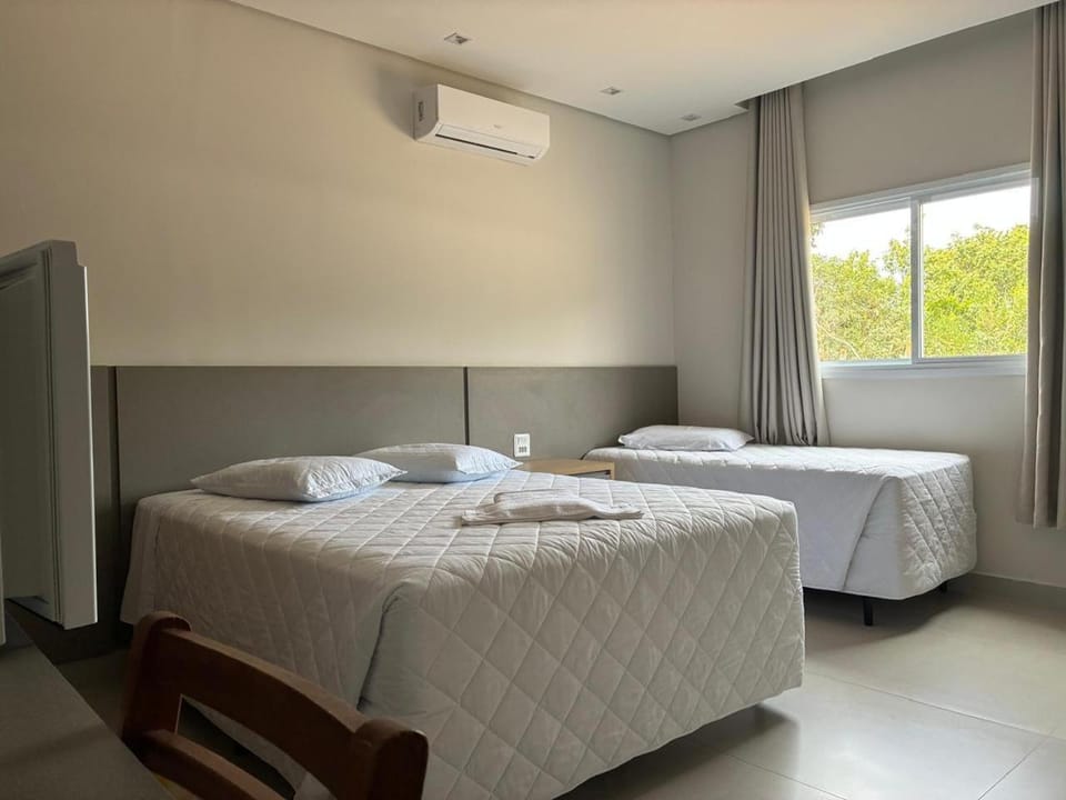 Bed, minibar, air conditioner