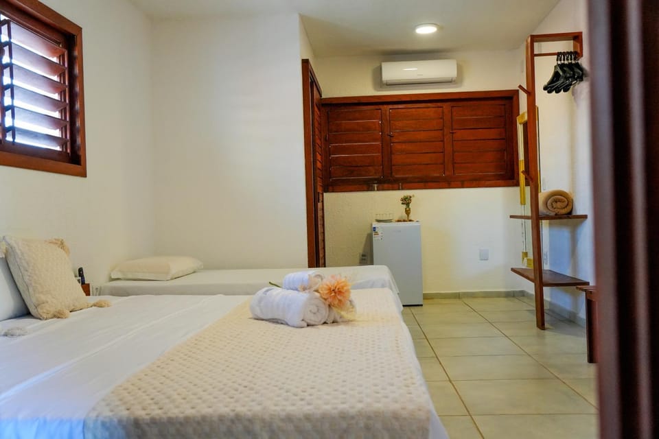 Bed, air conditioner