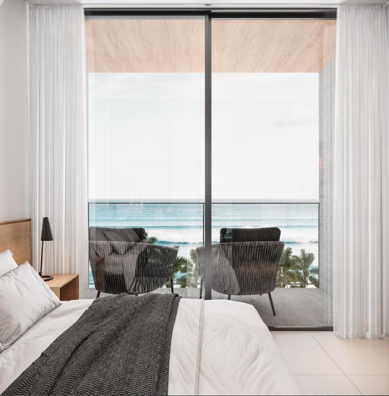Bed, Photo of the whole room, Bedroom, Sea view