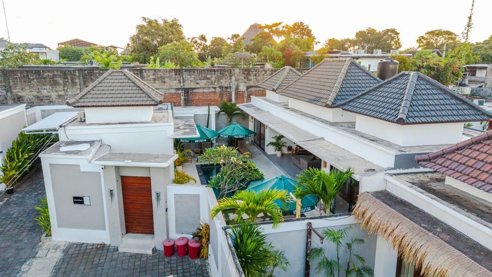 Property building, Day, Natural landscape, Bird's eye view, Swimming pool, Sunset